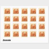 Sticker Carré Chat couché (Feuille)