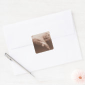 Sticker Carré Chat couché (Enveloppe)