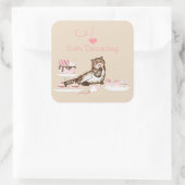 Sticker Carré Chat de décoration de gâteaux (Sac)