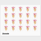 Sticker Carré Chat de Noël Ho Ho (Feuille)