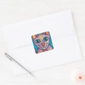Sticker Carré Chat de Pink (Enveloppe)