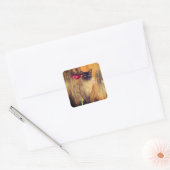 Sticker Carré Chat de Siamese Posant 3 Animal (Enveloppe)