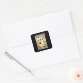 Sticker Carré Chat de style japonais (Enveloppe)