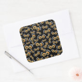 Sticker Carré Chat effrayant Halloween Boo Eyes Bat (Enveloppe)