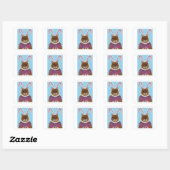 Sticker Carré Chat en colère (Feuille)