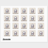 Sticker Carré Chat en Spacesuit -Feline bon dans l'espace (Feuille)