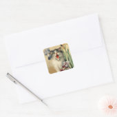 Sticker Carré « Chat et iris » de Maurice Boulanger (Enveloppe)