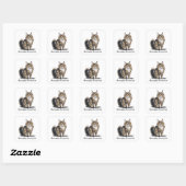 Sticker Carré Chat forestier norvégien (Feuille)