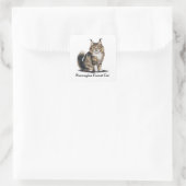 Sticker Carré Chat forestier norvégien (Sac)