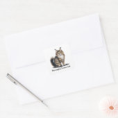 Sticker Carré Chat forestier norvégien (Enveloppe)