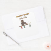 Sticker Carré Chat Gravity Check Édition Festive (Enveloppe)