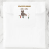 Sticker Carré Chat Gravity Check Édition Festive (Sac)