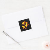 Sticker Carré chat halloween (Enveloppe)