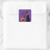 Sticker Carré chat halloween (Sac)