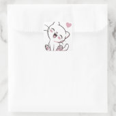 Sticker Carré Chat Heureux (Sac)