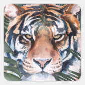 Sticker Carré Chat Jungle - Tigre (Devant)