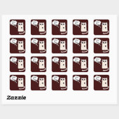 Sticker Carré Chat Lonely Hearts (Feuille)
