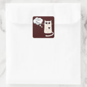 Sticker Carré Chat Lonely Hearts (Sac)