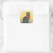 Sticker Carré Chat noir (Sac)