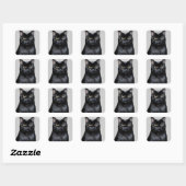 Sticker Carré Chat noir (Feuille)