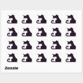 Sticker Carré Chat noir déplaisant (Feuille)