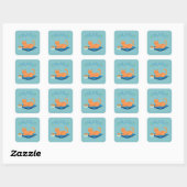 Sticker Carré Chat orange Dallly (Feuille)