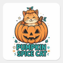 Chat orange d'Halloween au Curry de Citrouille Cha