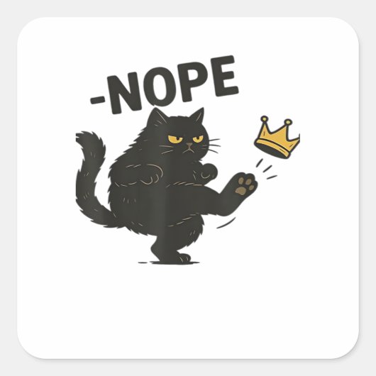 Sticker Carré Chat Pas De Rois En Amérique (Devant)