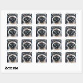 Sticker Carré chat siamois (Feuille)