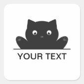 STICKER CARRÉ CHAT SURPRIS (Devant)