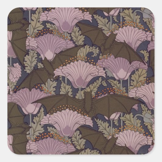 Sticker Carré Chat victorien (Devant)