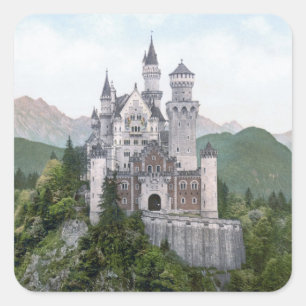 Sticker Carré Château allemand Fairytale