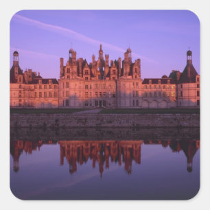 Sticker Carré Château Chambord au coucher du soleil, Vallée de l