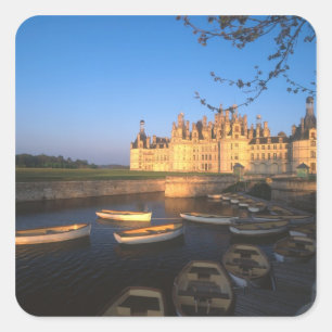 Sticker Carré Château de Chambord, Vallée de la Loire, Loir-et-C