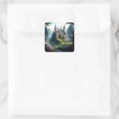 Sticker Carré Château de Flower Meadow (Sac)