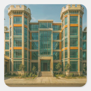 Sticker Carré Château de la Citadelle de Cristal