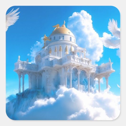 Sticker Carré Château de Lofty Aspirations (Devant)