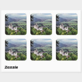 Sticker Carré Château de Neuschwanstein (Feuille)