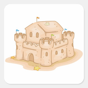 Sticker Carré Château de Sand