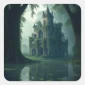 Sticker Carré Château du marais interdit (Devant)