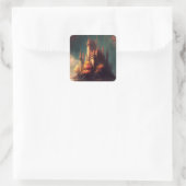 Sticker Carré Château magique de l'Imaginaire (Sac)