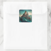 Sticker Carré Château magique de l'Imaginaire (Sac)