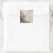 Sticker Carré Château mystique Mariage forestier enchanté (Sac)