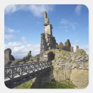 Sticker Carré Château Sinclair Girnigoe, Wick, Caithness,