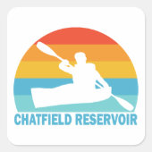 Sticker Carré Chatfield Reservoir Colorado Kayak (Devant)