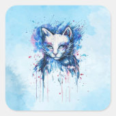 Sticker Carré Chaton (Devant)