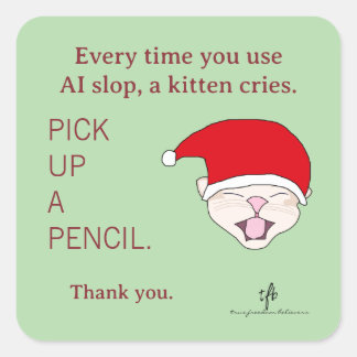 Sticker Carré #ChatonsContreLaFertéIA II Noël