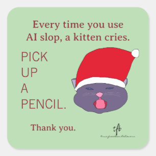 Sticker Carré #ChatonsContreLaFertéIA III Noël