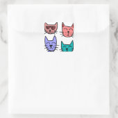 Sticker Carré Chats de graffiti (Sac)