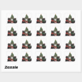 Sticker Carré Chats de Noël mignons (Feuille)